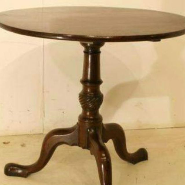 Antieke ronde bijzettafel