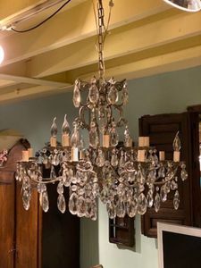 Kristallen hanglamp antiek 