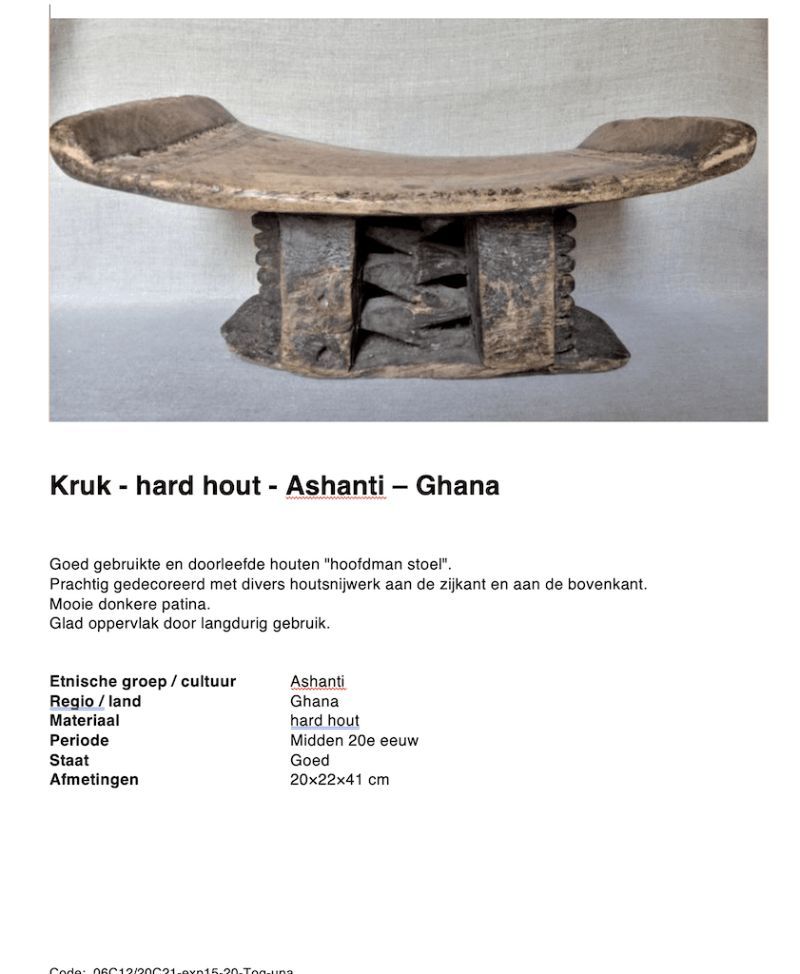 Afrikaanse kruk tribal art