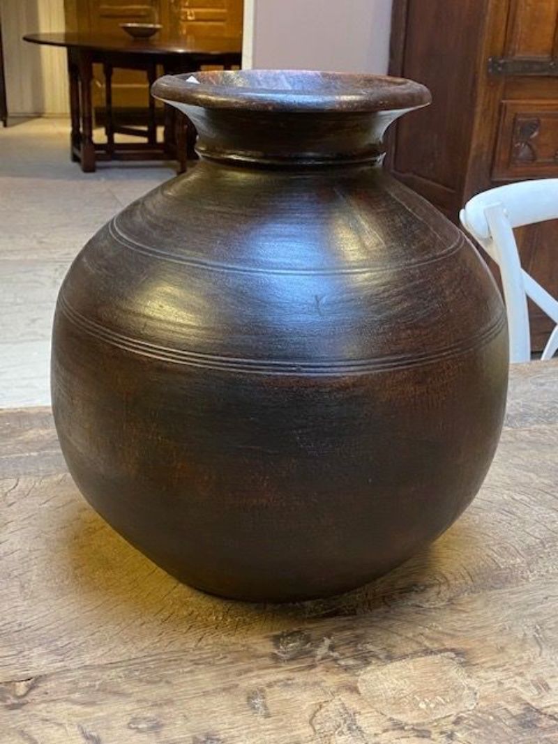 Antieke houten vaas