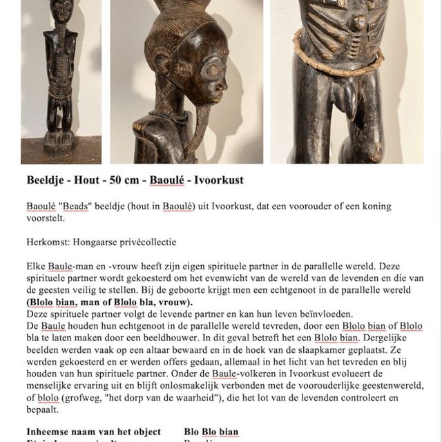 Baoule beeld Almondehoeve