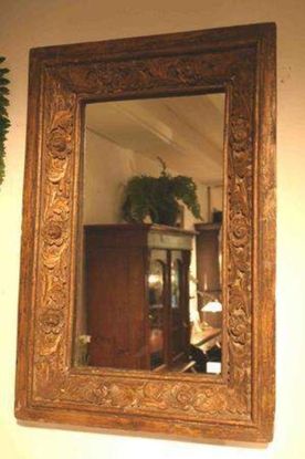 Houten spiegel