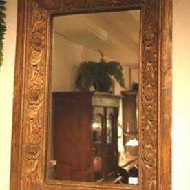 Houten spiegel