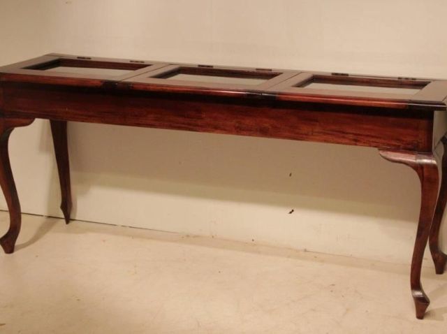 teakhouten toonbank \ wandtafel