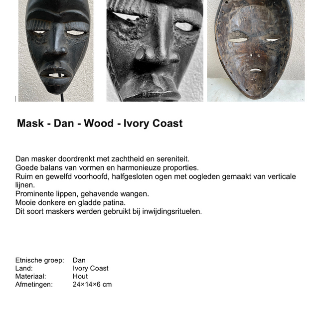 African mas Dan tribal art