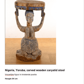 yoruba stool Nigeria kunst