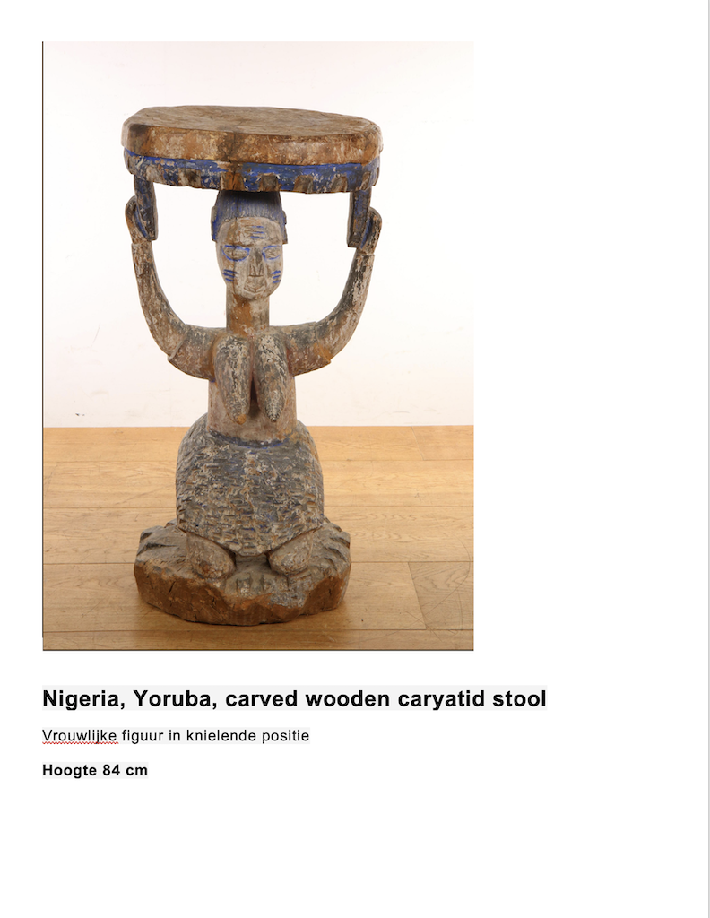 yoruba stool Nigeria kunst