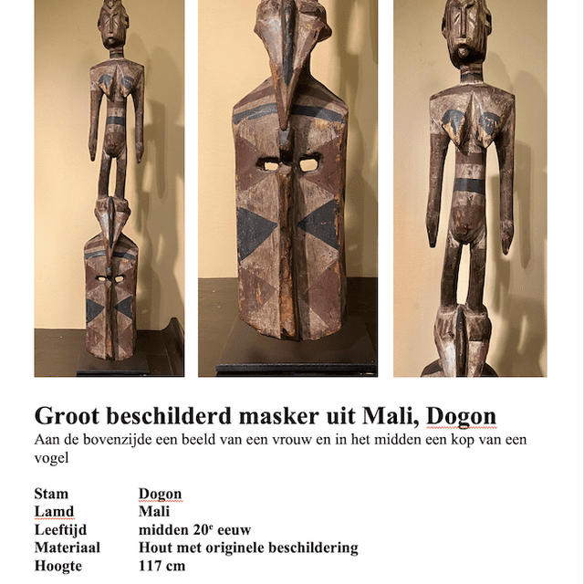 groot Afrikaans masker oud