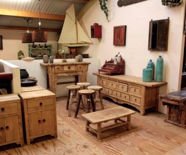 Meubels in de showroom