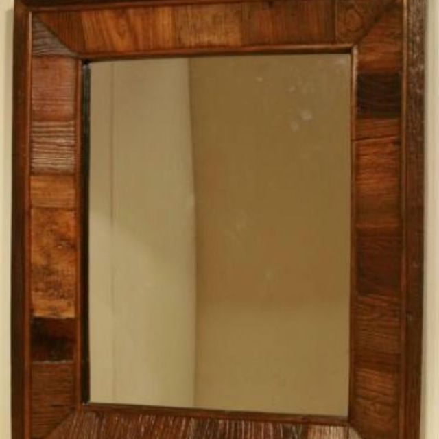 Houten spiegel Almondehoeve