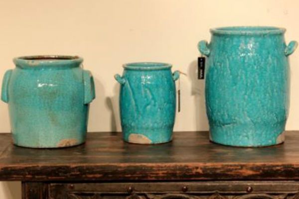 Blauwe potten