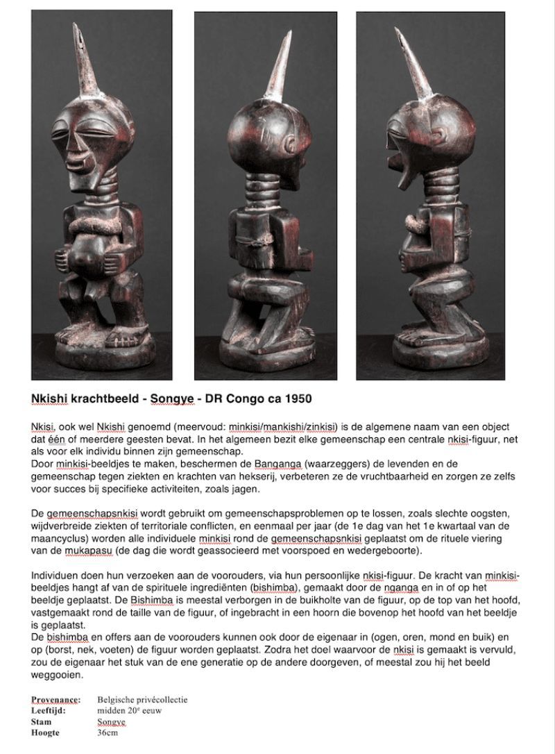 Songye beeld Almondehoeve