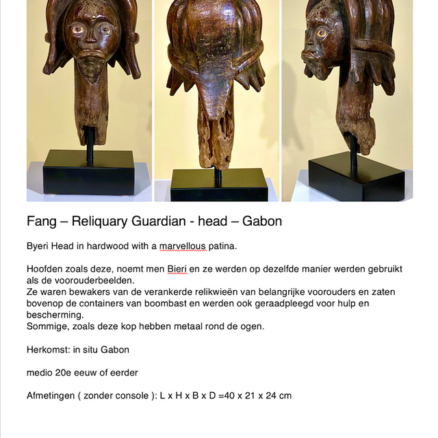 Fang head Byeri Gabon