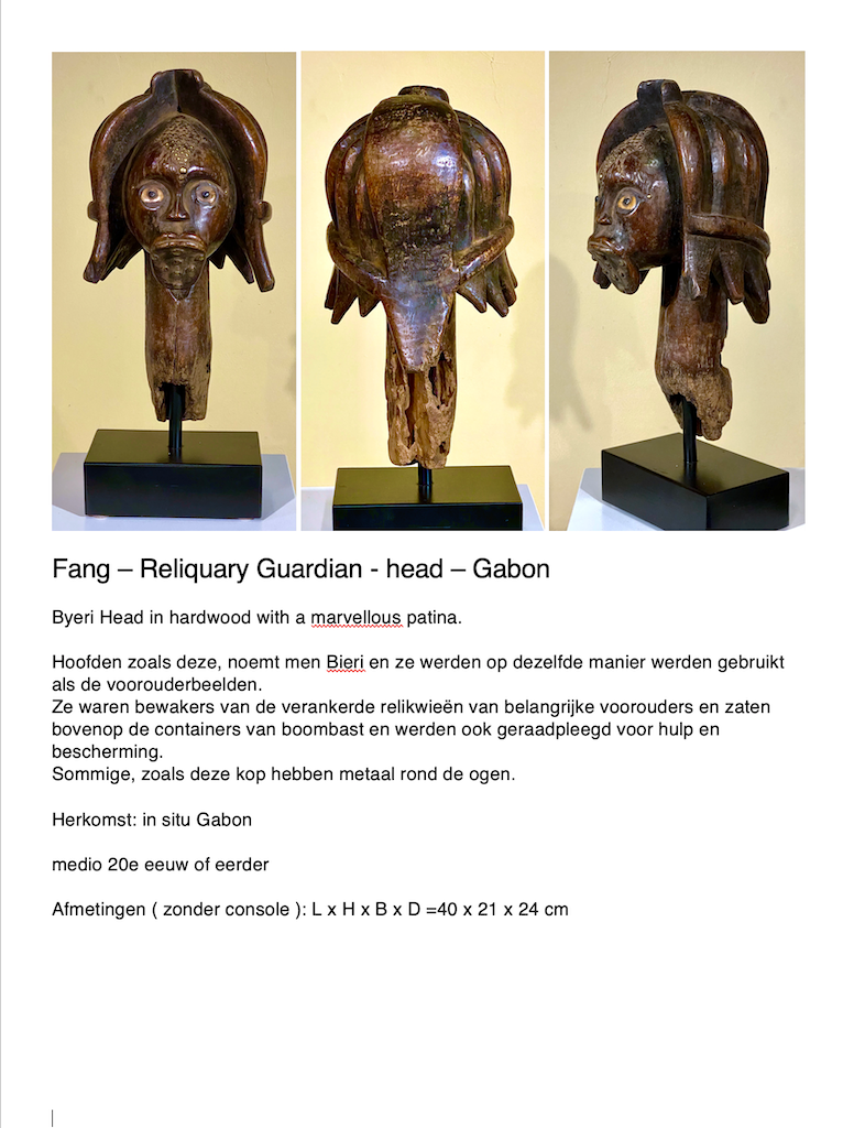 Fang head Byeri Gabon