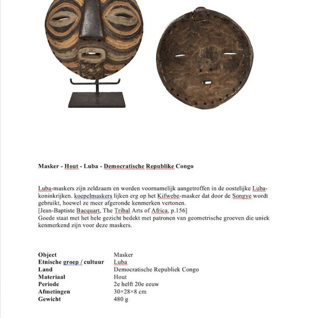 Mooie tribal art maskers