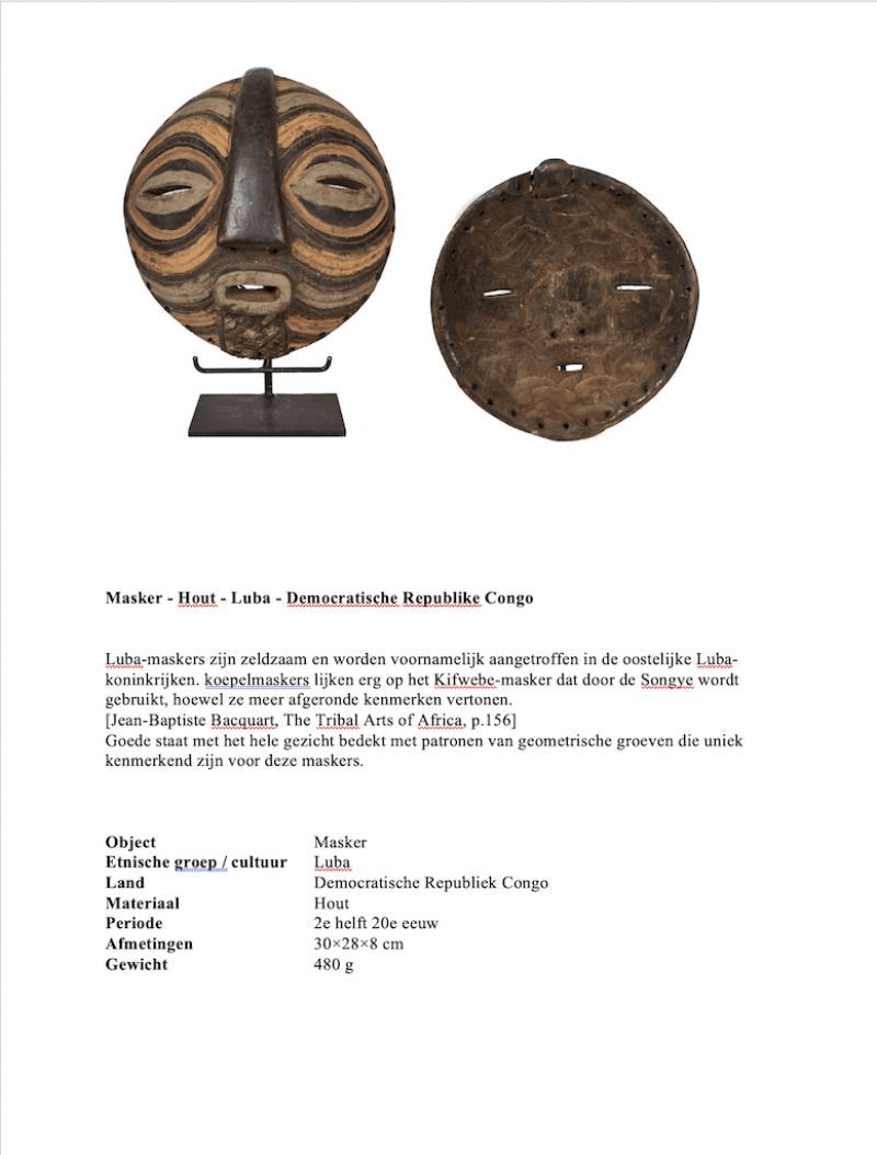 Mooie tribal art maskers