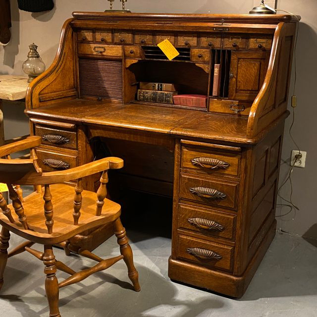 rolluikbureau antiek eiken