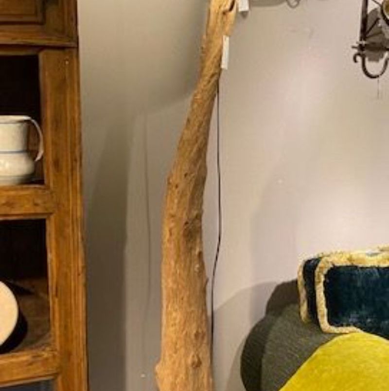 houten staande lamp 